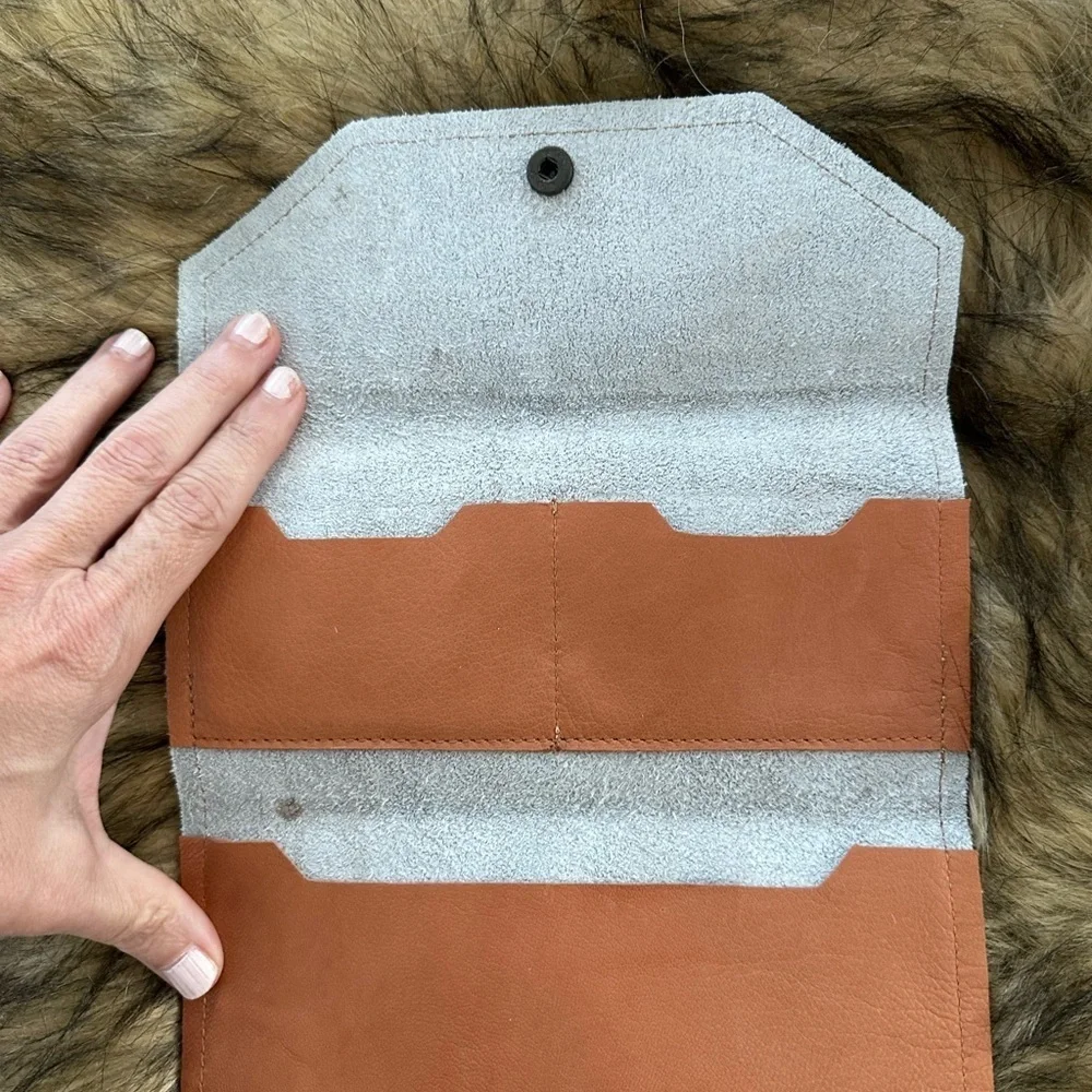 Cow print  Gold and Cream Women's Clutch - Picture 3 of 4